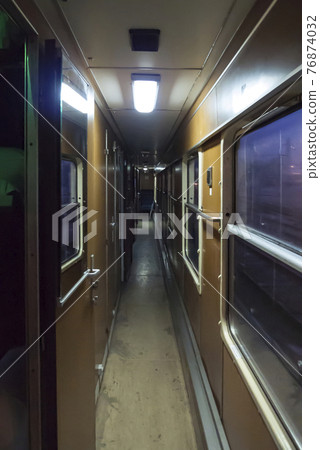 Zagreb-Belgrade international night train interior 76874032