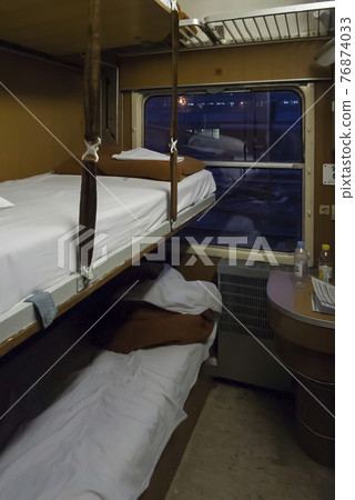 Zagreb-Belgrade international night train interior 76874033