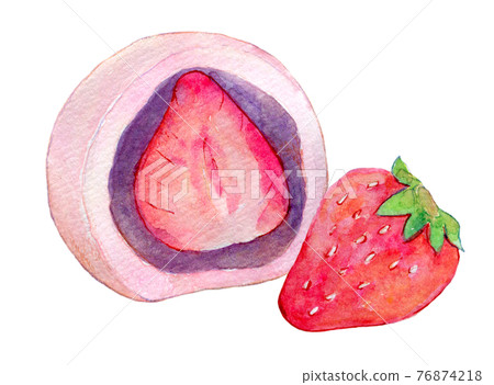 水彩插圖糖果一護大福 76874218