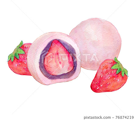 水彩插圖糖果一護大福 76874219