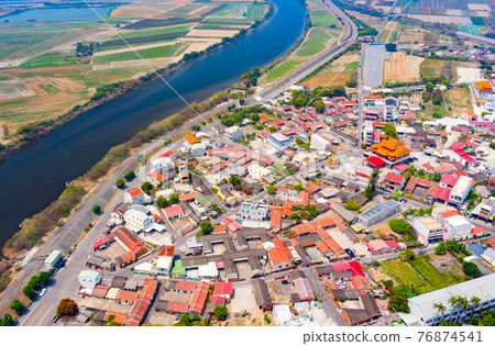 臺灣台南學甲鎮農村景觀Taiwan tainan rural landscape 76874541