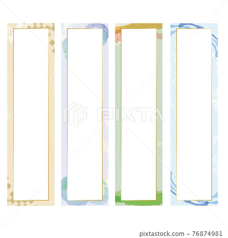 Fashionable Japanese paper strips (haiku, tanka, senryu, kukai, new year, calligraphy) 76874981