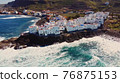 Restless ocean near fisherman's village. Spain, Gran Canaria. 76875153