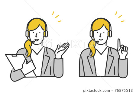 提供數字服務的商務人士的圖像說明材料 76875518