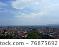 A distant view of the beautiful old town of Graz 76875692