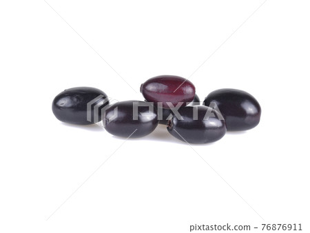 Jambolan plum or Java plum on white background 76876911