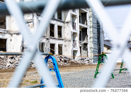 Demolition work site Demolition work site 76877366