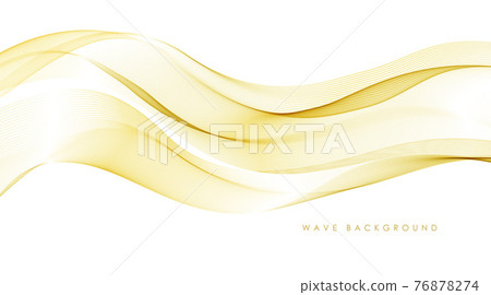 Vector abstract colorful flowing gold wave lines isolated on white background. Design element for wedding invitation, greeting card Vector abstract colorful flowing gold wave lines isolated on white background. Design element for wedding invitation, greeting card 76878274