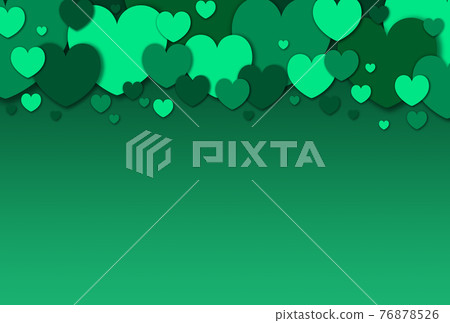 Heart background material Image of a green heart springing up in the horizontal direction There are other colors Heart background material Image of a green heart springing up in the horizontal direction There are other colors 76878526