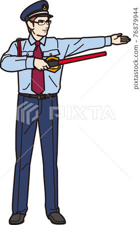 Security guard to guide traffic 76879944