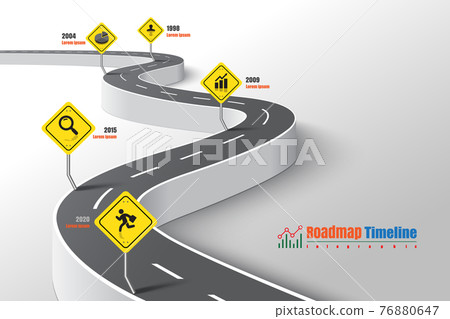 Business roadmap timeline infographic, vector Illustration Business roadmap timeline infographic, vector Illustration 76880647