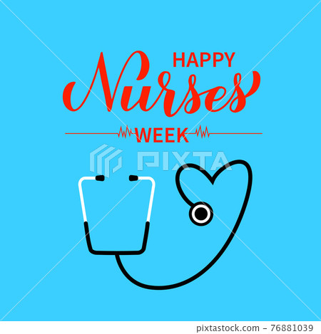 Nurses Week Lettering Happy Nurses Week calligraphy hand lettering... - Stock Illustration ...