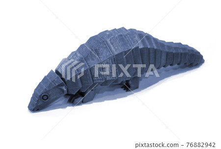 Abstract object printed by 3d printer on white background. 76882942