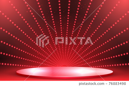 red podium and sparkle light in the red room red podium and sparkle light in the red room 76883498
