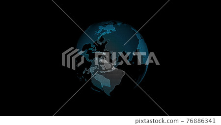 Digital earth rotating,Concept 3d animation social future technology abstract business scientific global network,animation digital grid data communication technology background. 76886341