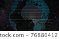 Big data 3d Earth. Binary code surrounding globe rotating. Retro digital Earth. Digital data globe,abstract 3D rendering of data network surrounding planet earth. Earth View From Outer Space 76886412