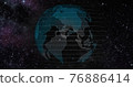 Big data 3d Earth. Binary code surrounding globe rotating. Retro digital Earth. Digital data globe,abstract 3D rendering of data network surrounding planet earth. Earth View From Outer Space 76886414