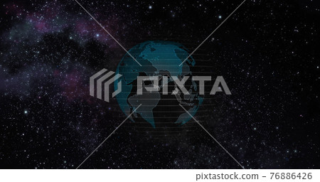 Big data 3d Earth. Binary code surrounding globe rotating. Retro digital Earth. Digital data globe,abstract 3D rendering of data network surrounding planet earth. Earth View From Outer Space Big data 3d Earth. Binary code surrounding globe rotating. Retro digital Earth. Digital data globe,abstract 3D rendering of data network surrounding planet earth. Earth View From Outer Space 76886426