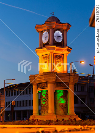 Small clock tower located in street of Bursa Small clock tower located in street of Bursa 76886725