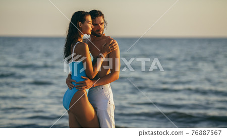 Romantic Couple Beach Summer Holiday Vacation Concept 76887567