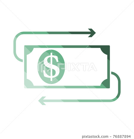Cash Back Dollar Banknote Icon - Stock Illustration [76887894] - PIXTA