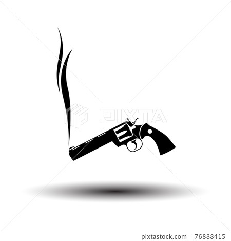 Smoking Revolver Icon 76888415