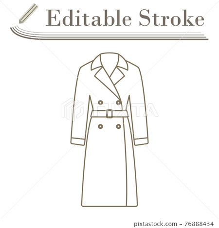 Business Woman Trench Icon Business Woman Trench Icon 76888434
