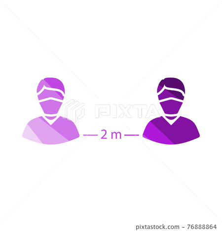 Social Distance Icon Social Distance Icon 76888864