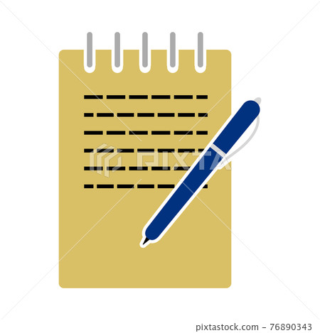 Notebook With Pen Icon Notebook With Pen Icon 76890343