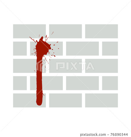 Blood On Brick Wall Icon Blood On Brick Wall Icon 76890344