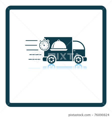 Fast Food Delivery Car Icon Fast Food Delivery Car Icon 76890824