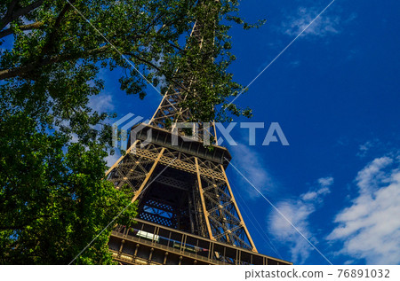 view from the bottom of the Eiffel Tower. Paris, France 76891032