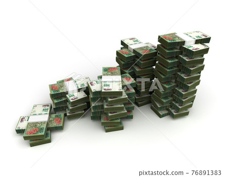 Stack of Argentina Pesos 76891383