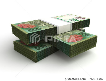 Stack of Argentina Pesos 76891387