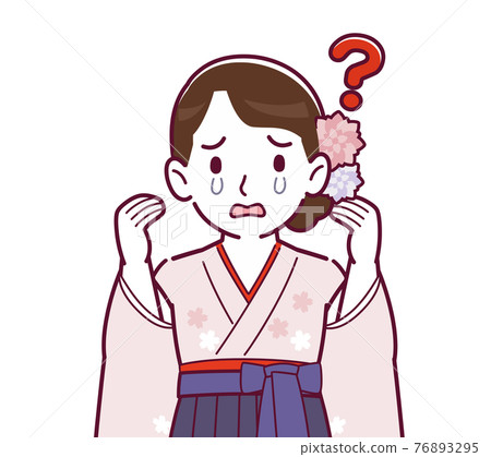 A woman wearing a haori hakama A woman wearing a haori hakama 76893295