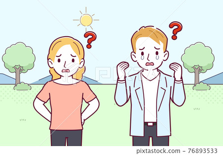 Foreign couple in the park 76893533