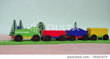 toy train and railway toy train and railway 76893874