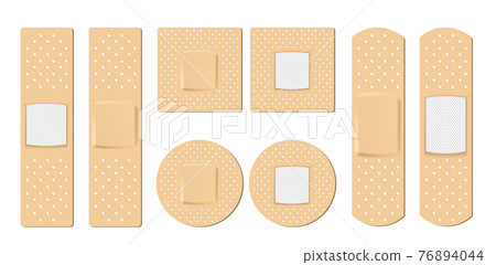 Adhesive plasters vector Adhesive plasters vector 76894044