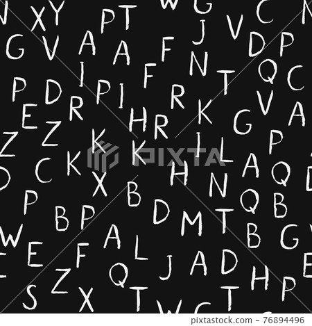 Hand drawn vector alphabet seamless pattern.... - Stock Illustration ...