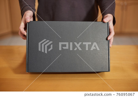 Hardware shop counter seller shoing box 76895867