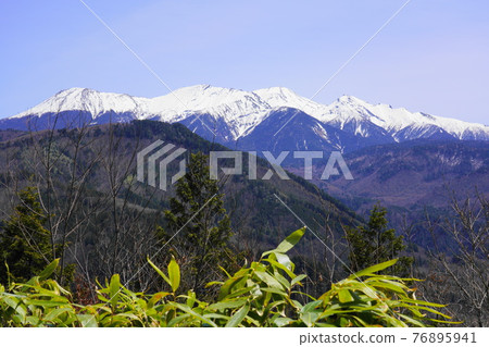 View of Mt. Ontake from the Spring Ontake Panorama Line View of Mt. Ontake from the Spring Ontake Panorama Line 76895941