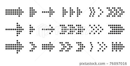 Black dotted arrows pointer cursor icon set vector Black dotted arrows pointer cursor icon set vector 76897016