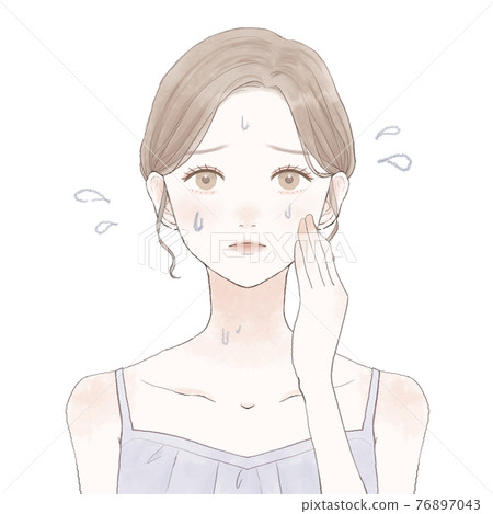 多汗症婦女 76897043