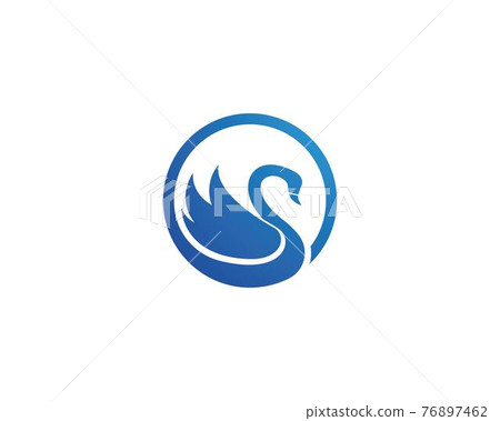 Swan logo Template vector 76897462