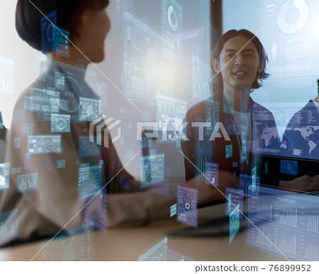 Business person working at a company Business person working at a company 76899952