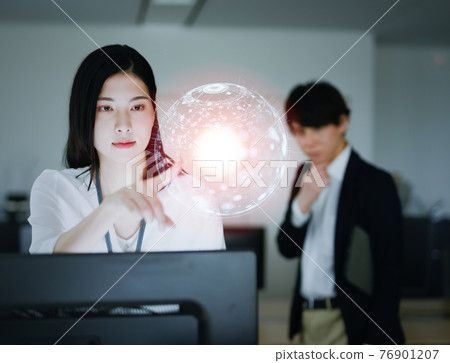 Business person working at a company 76901207