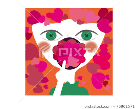 心花瓣頭髮的女孩 心花瓣頭髮的女孩 76901571