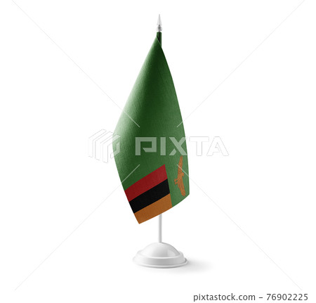 Small national flag of the Zambia on a white background Small national flag of the Zambia on a white background 76902225