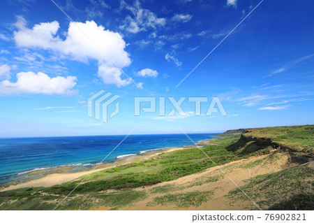 wind blowing sand kenting pingtung taiwan 76902821