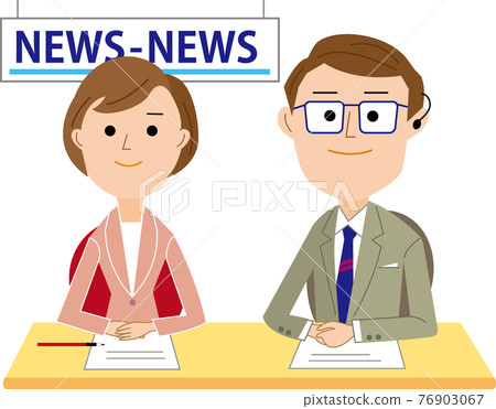 news caster - Stock Illustration [76903067] - PIXTA